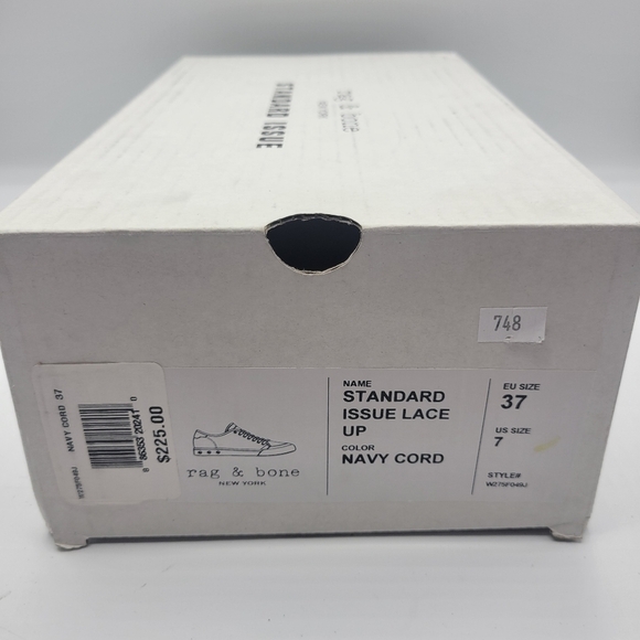 NWB Rag & Bone standard issue laceup shoes size 7 navy corduroy - Picture 3 of 12